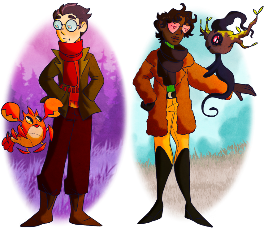 Left: Liam @ mintypupcake on dA || Right: Khada @iolocke on dA